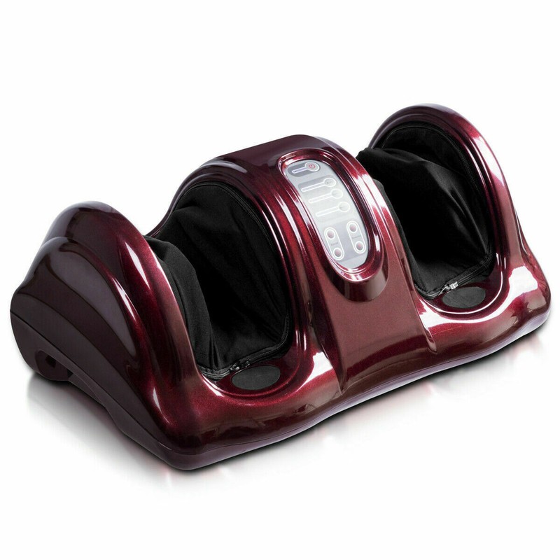 Therapeutic Shiatsu Foot Massager with High Intensity Rollers-Dark Red - Color: gallery