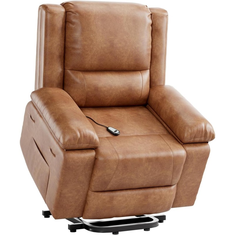Electric Power Lift Recliner Chair for Seniors,PU w Massage,Heat&Remote Control gallery