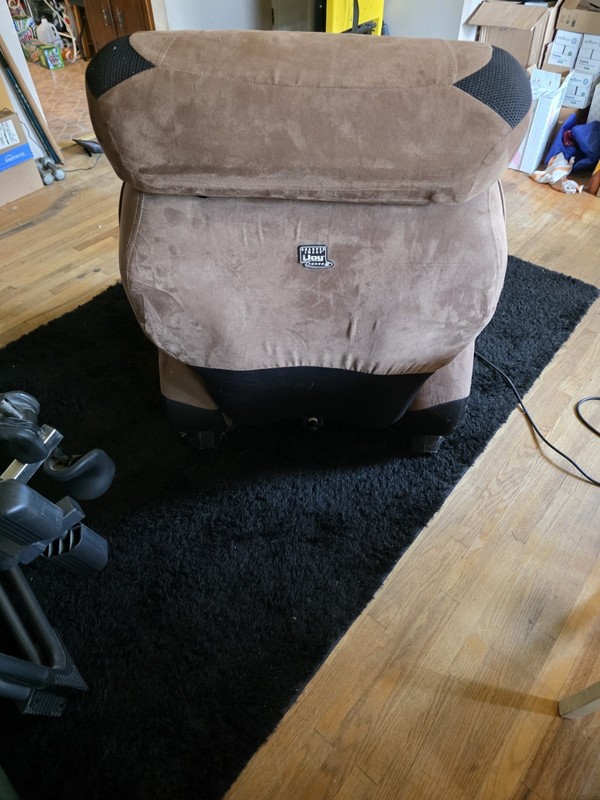 Interactive Health iJoy-250 Massage Chair Brown/Black Side Control Outlets gallery