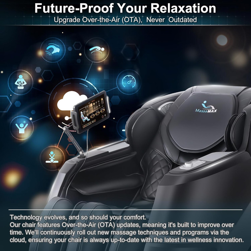 MT339 4D Massage Chair, Full Body Recliner with Auto Footrest, Zero Gravity, OTA gallery