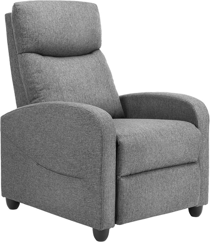 Adjustable Massage Recliner Chair with Lumbar Support for Small Spaces, Grey gallery