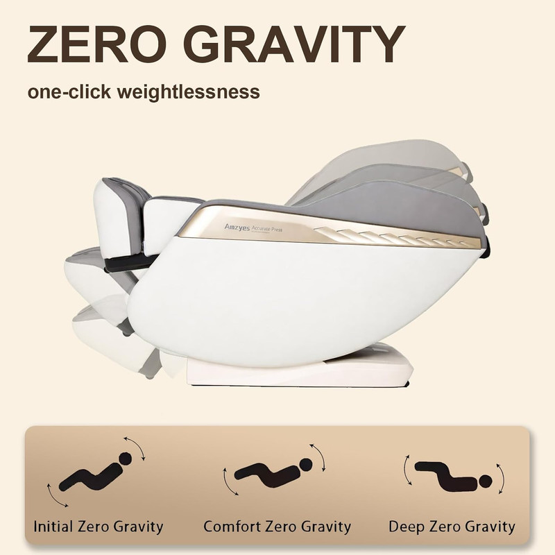 4D Full Body Massage Chair, Zero Gravity, 20 Modes, Bluetooth, Gray gallery