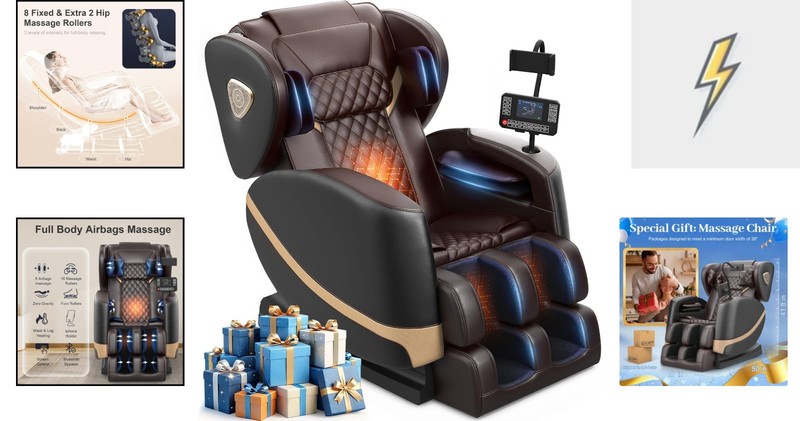 2026 Full Body Massage Chair - Zero Gravity, Airbags, and Bluetooth Speaker gallery