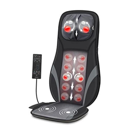 Shiatsu Back Massager with Heat -Deep Kneading Massage Chair Pad with