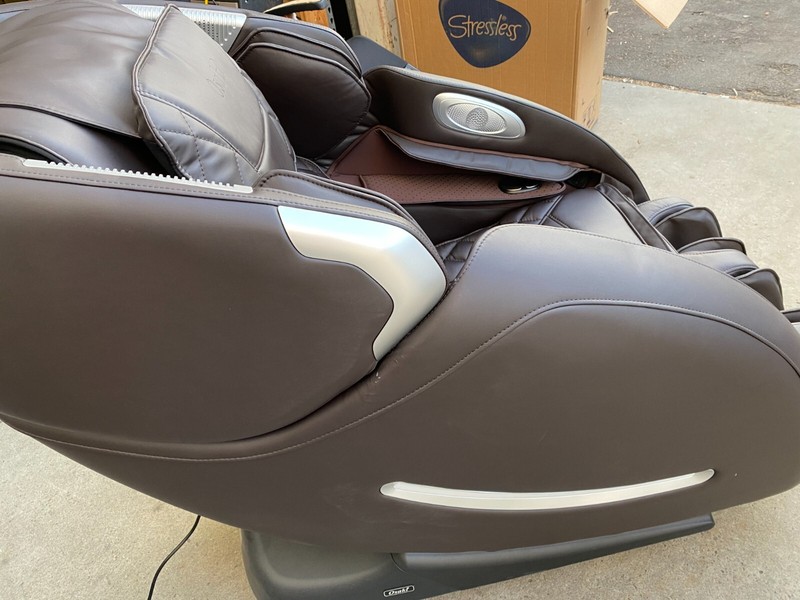 Brown Titan Osaki OS-4000XT L-Track Massage Chair Recliner #5 gallery
