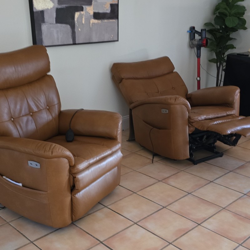 SZN Electric Massage Chair 8185 Brown Leather with Remote Control gallery
