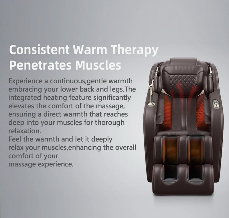 Zero Gravity Massage Recliner Chair Kneading Rolling Heat Bluetooth Voice Brown gallery