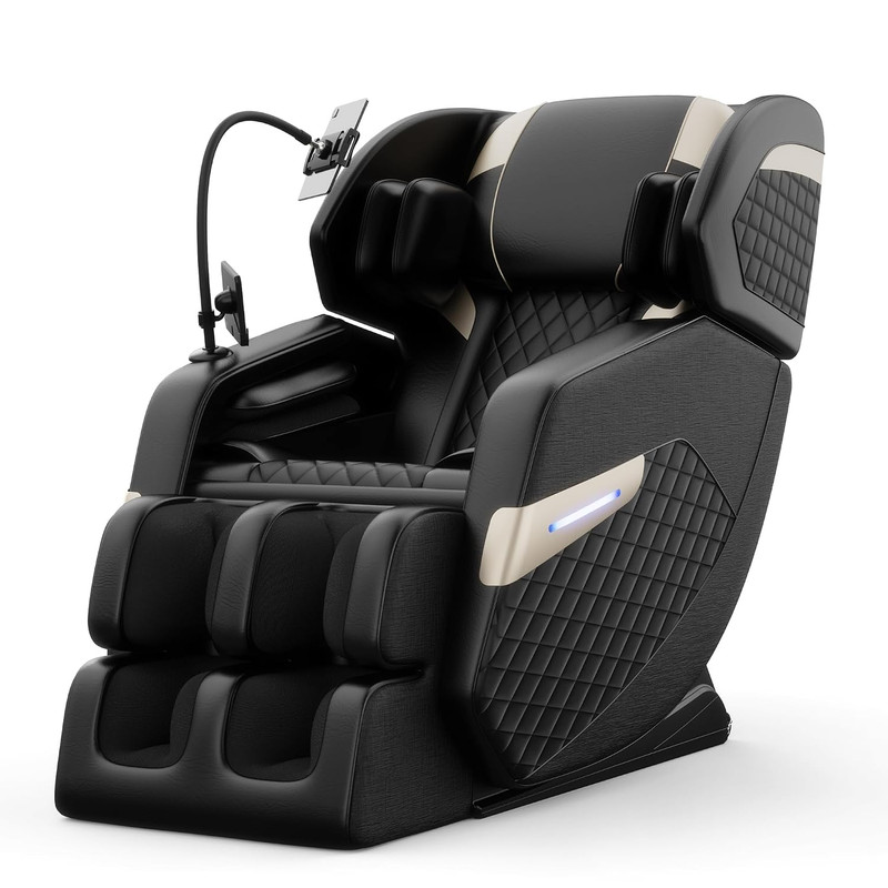 Zero Gravity Massage Chair with Heat, Foot Roller & Bluetooth Speakers - Black