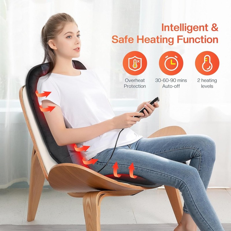 Luxury Massage Chair Pad with Heat & 10 Vibration Motors for Ultimate Relaxation gallery