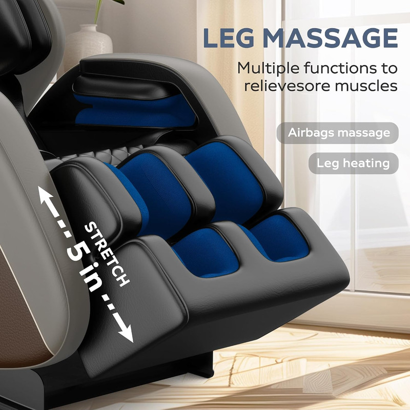 Zero Gravity Full-Body Massage Chair with Heat, Bluetooth & Adjustable Recline gallery
