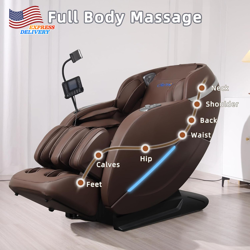 2026 A303C Massage Chair Full Body Zero Gravity Recliner with SL Track Body Scan gallery