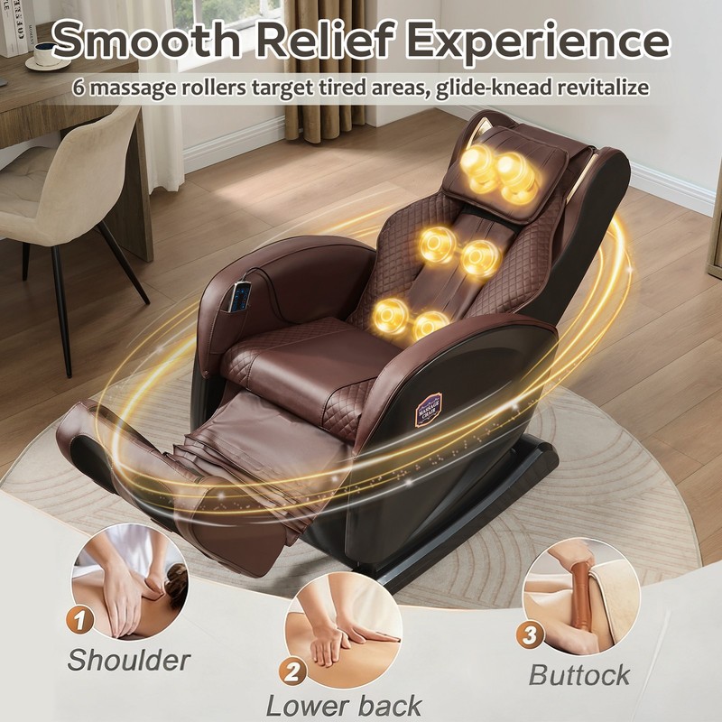 Real Relax Chair Full Body Shiatsu Massage Chair Recliner ZERO GRAVITY Foot Rest gallery