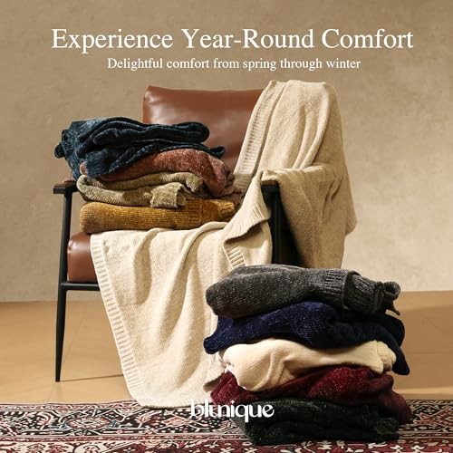 Chenille Blanket for Couch, Cozy Soft Blanket Lightweight Throw Sage Green gallery