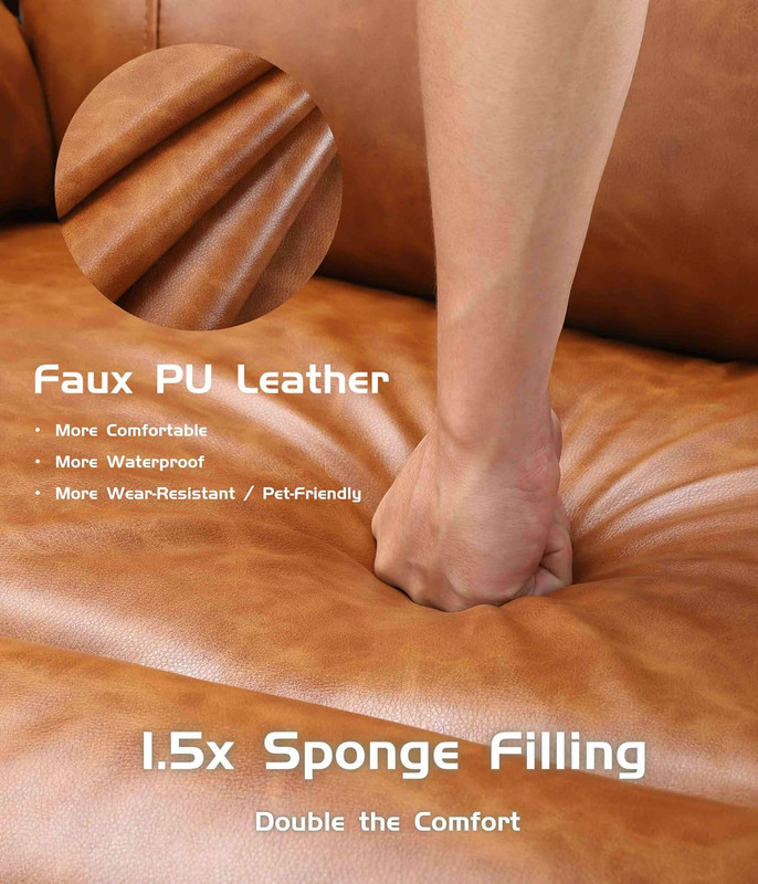 Power Lift Recliner Chair - Heat and Massage, Adjustable Back and Legs, PU Leath gallery