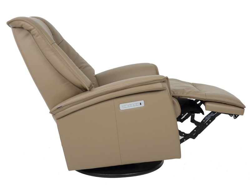 Large Fjords Paris Swing Relaxer 3 Motor Power Recliner Chair Nougat Leather gallery