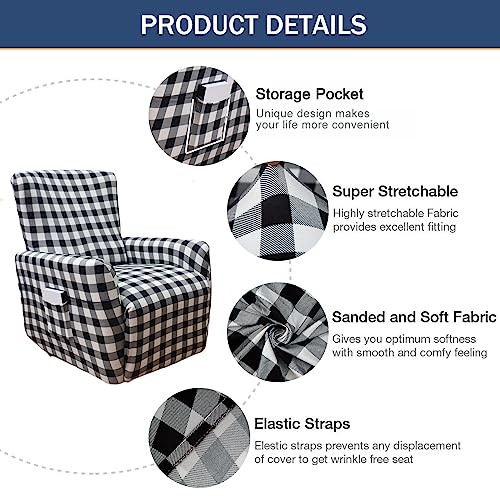 Stretch Recliner Cover 4 Pieces Electric Power Lift Recliner Chair Cover N12 gallery