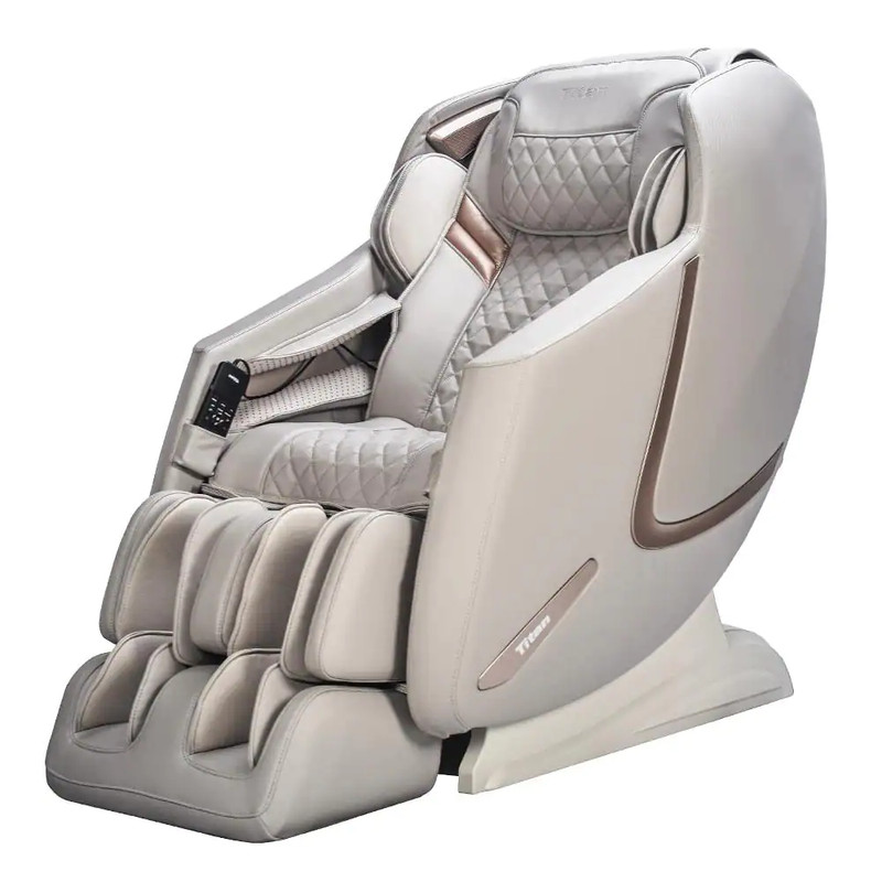 Prestige Series Taupe Faux Leather Reclining 3D Massage Chair with Bluetooth Spe