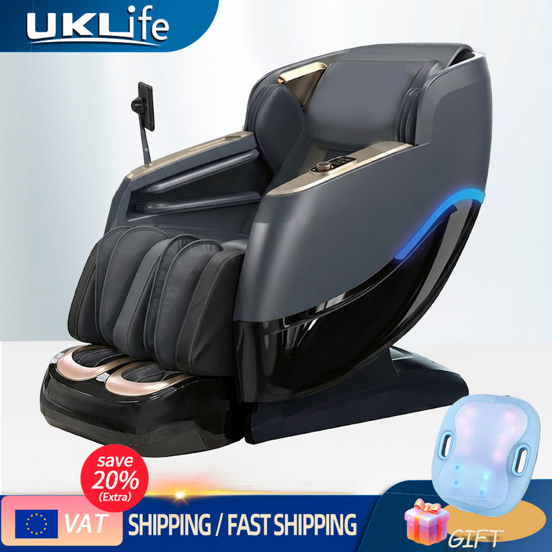 4D Zero Gravity Massage Chair Full Body Airbag Heat Therapy with SL Track Gift