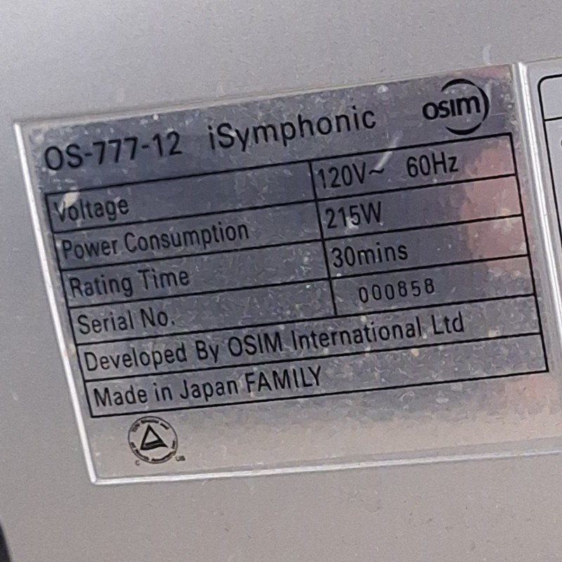 Osim ISymphonic Commercial Grade Massage chair With Remote And Recline gallery