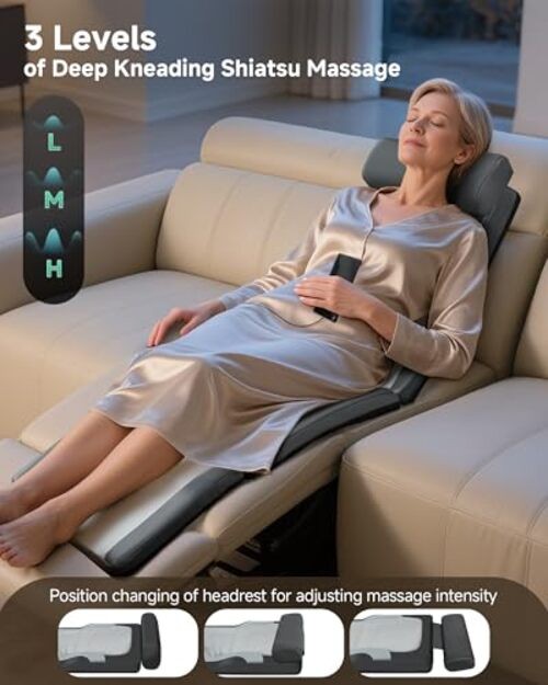 Shiatsu Back Massage Mat with Heat, Vibration, Full Body Mat for Sofa, Full Body gallery