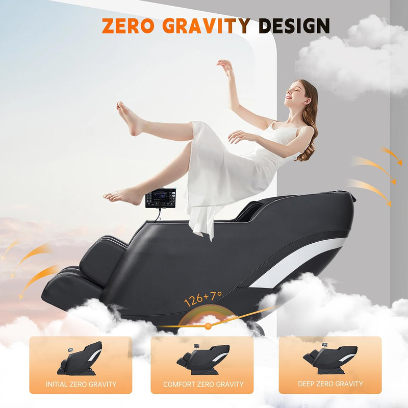 Ultimate Full Body Massage Chair with Zero Gravity & Bluetooth Music gallery