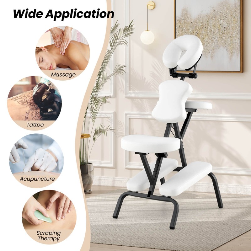 Portable PU Leather Pad Travel Massage Tattoo Spa Chair w/ Carrying Bag New gallery