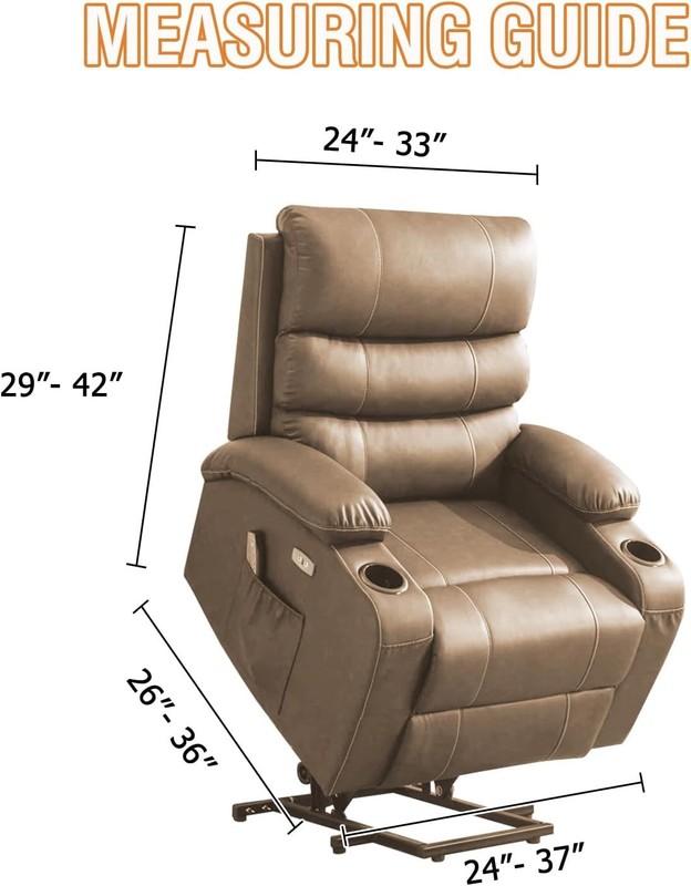 High Stretch Recliner Slipcover with Side Pocket Electric Power Lift Storm Blue gallery