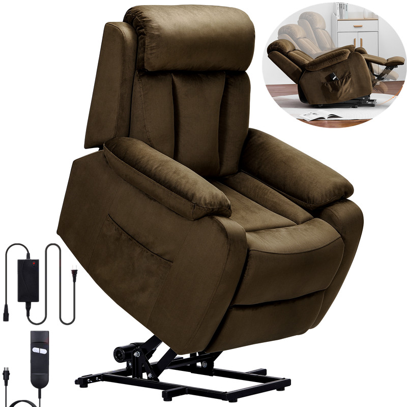 Electric Lift Recliner Chair Single Sofa LivingRoom w/Remote Control for Elderly