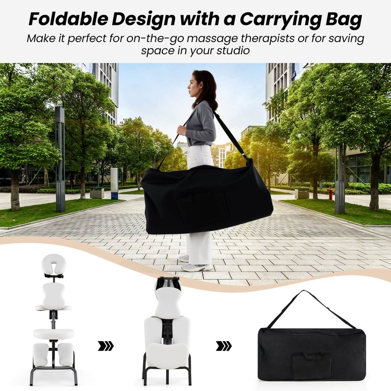 Portable PU Leather Pad Travel Massage Tattoo Spa Chair w/ Carrying Bag New gallery