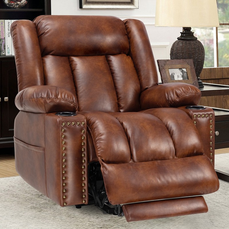 Extra-Large Electric Lift Recliner Chair with Extended Footrest, Heat & Massage gallery