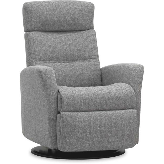 IMG Divani RM325 Large Power Relaxer Recliner Chair in Villa 608 Platinum Fabric