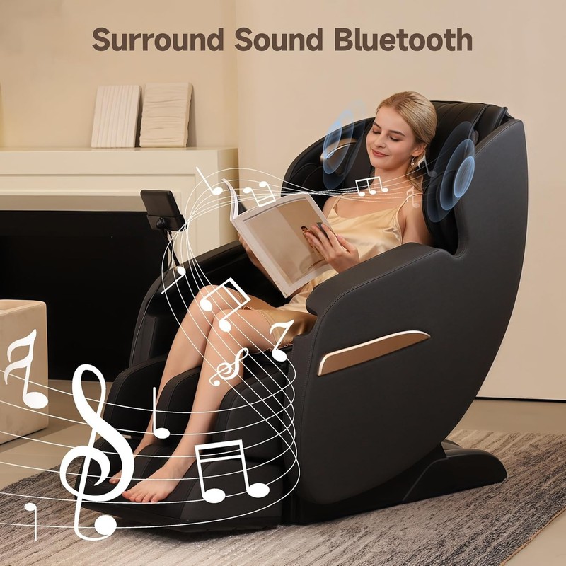 Real Relax Upgraded 2D SL-Track Massage Chair, Recliner FullBody Zero Gravity gallery