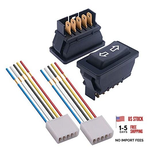 2Pcs 5 Pin Car Window Switch 12V 20A Control Power Window Lift RV Slide Out