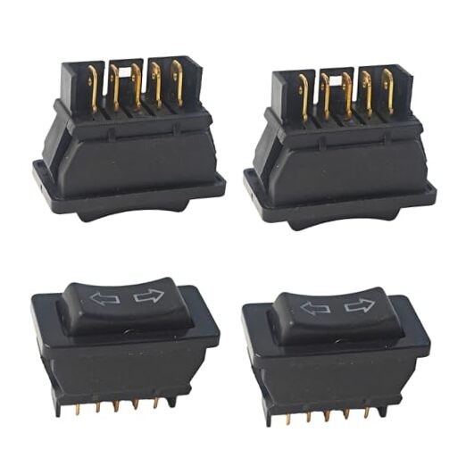 4Pcs DC 12V 20A Momentary 5 Pin Car Window Switch, Power Window Lift Blue Light gallery