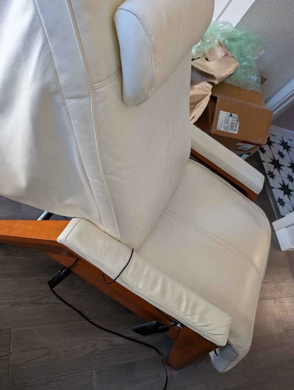 Human Touch Gravis ZG Zero-Gravity Leather Massage Chair White gallery
