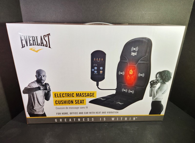 Everlast Electric Massage Seat Cushion Home, Office and Car Heat and Vibration gallery