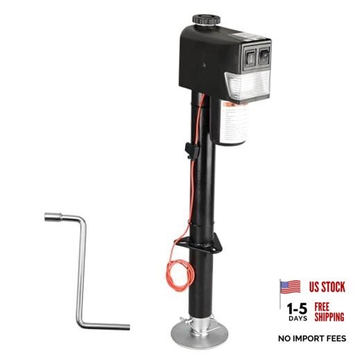 Electric Power Tongue Jack, 3500LB Trailer Jack for A-Frame Trailer with