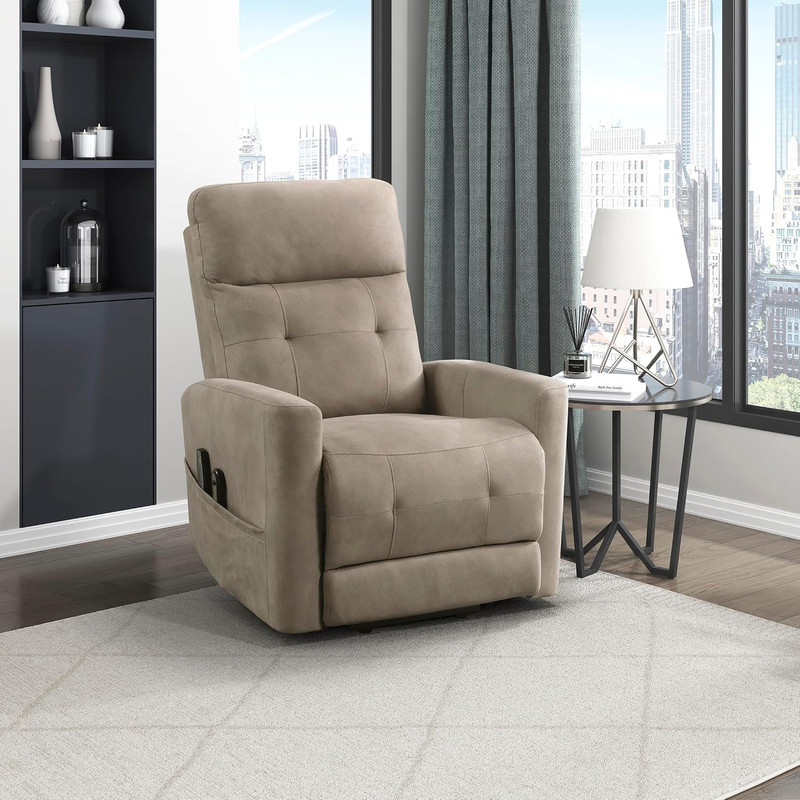 Power Lift Recliner with Heat and Massage for Adults Elderly Ergonomic, Textured gallery
