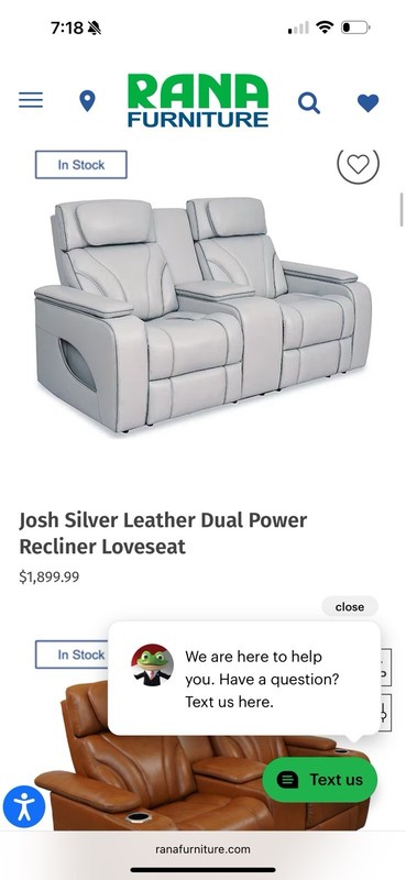 Loveseat Gray Electric Massager Heat Seat Recliner gallery