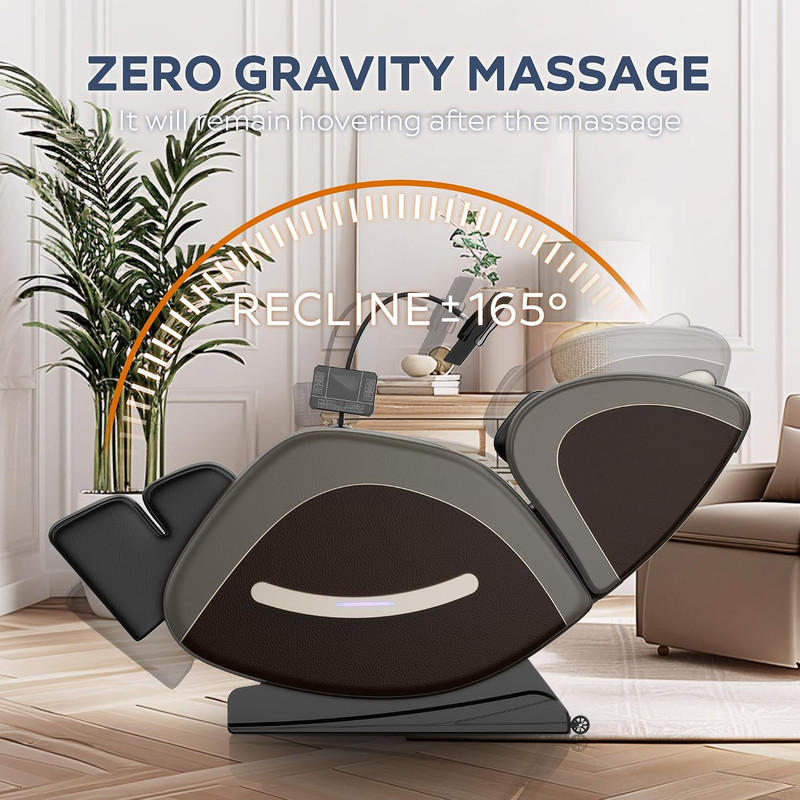Zero Gravity Full-Body Massage Chair with Heat, Bluetooth & Adjustable Recline gallery
