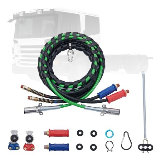 Semi Truck Air Lines Kit with 2PCS Glad Hands, 3-in-1 Air 12FT with Glad Hands gallery