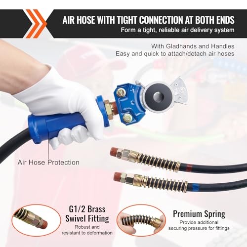 Semi Truck Air Lines Kit with 2PCS Glad Hands, 3-in-1 Air 12FT with Glad Hands gallery