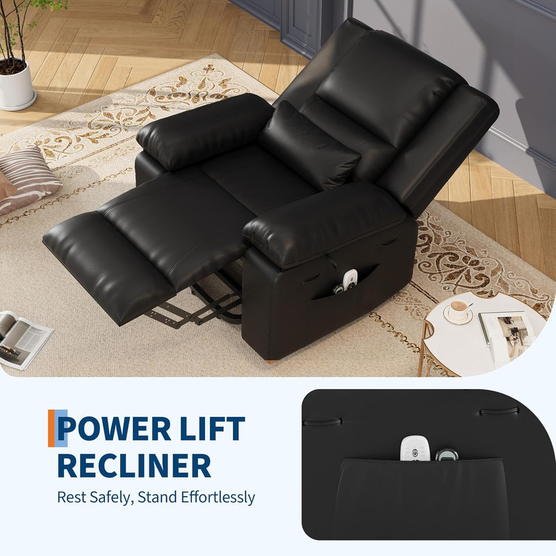 Electric Lift Recliner Chair with Heat & Massage for Elderly Comfort gallery