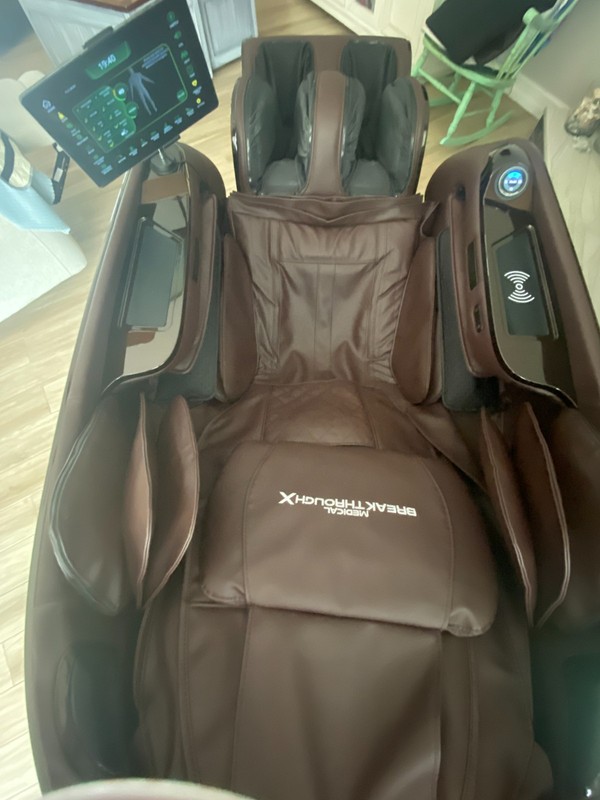 4mo old Massage Chair- Medical Breakthrough X (gen 4.2) brown- extra large gallery