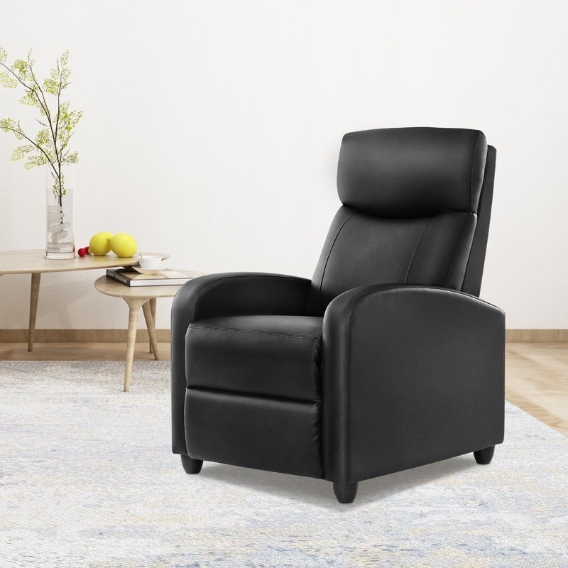 Ergonomic Massage Recliner Chair Compact Design Durable PU Leather Home Theater gallery