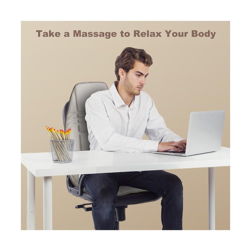 Vibration Back Massager with Heat, Massage Chair Pad with 10 Vibrat... Fast Ship gallery