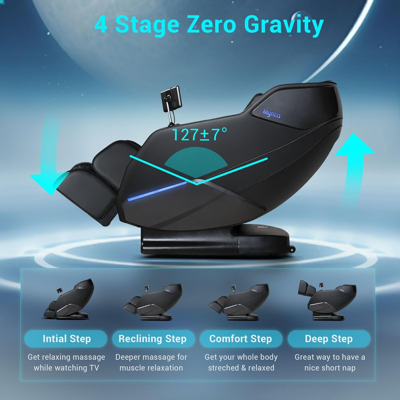 Full Body Shiatsu Massage Chair with Heat, Zero Gravity & Bluetooth Speaker gallery