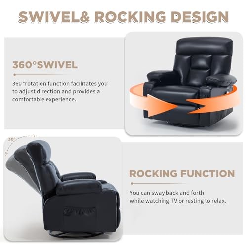 Rocker Recliner Chair with Heat and Massage, Wide Seat Heated Massaging gallery