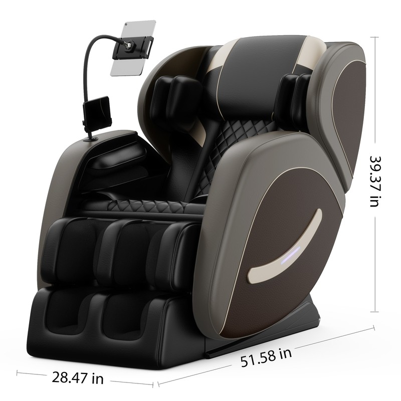 Zero Gravity Massage Chair Recliner with Full Body Air Pressure & Heating Gray gallery