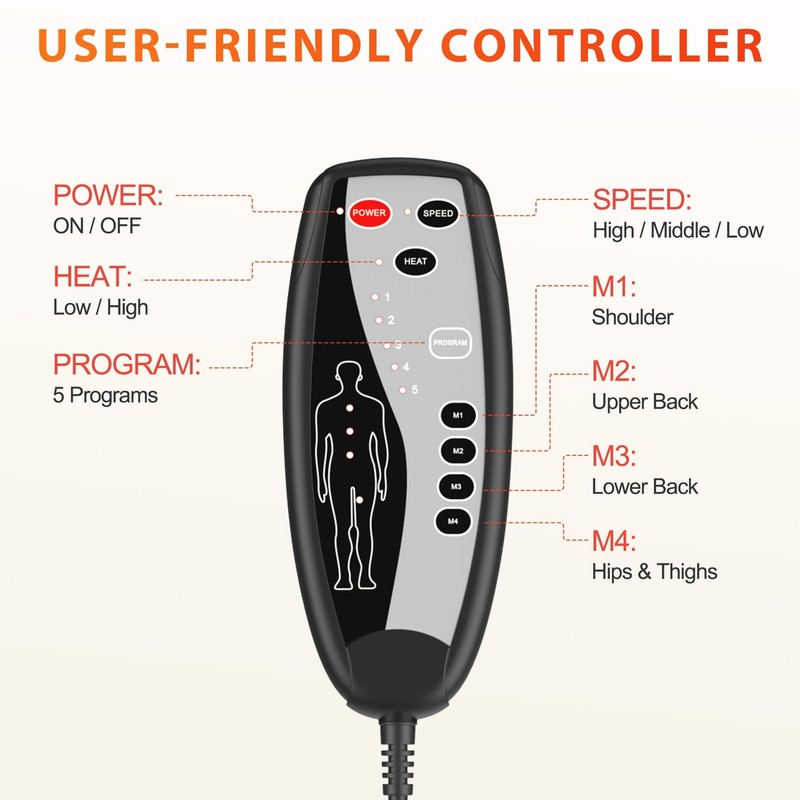 comrelax Back Massager for Chair,Massage Chair Pad Helps Relax Pure Black gallery